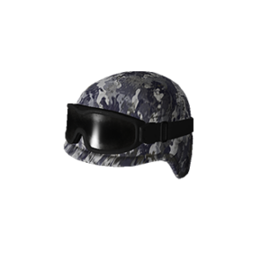Blue Camo Tactical Helmet wGoggles