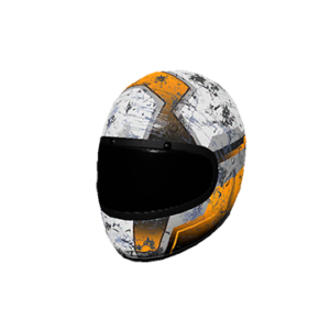 Orange Racing Helmet