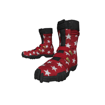 Patriotic Red Combat Boots