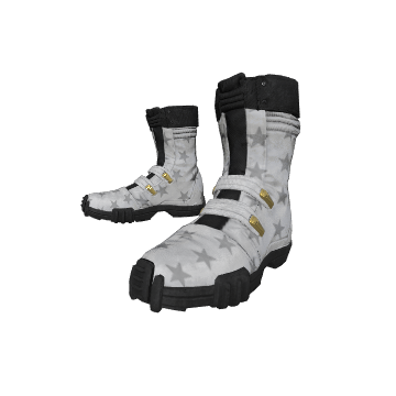 Patriotic White Combat Boots